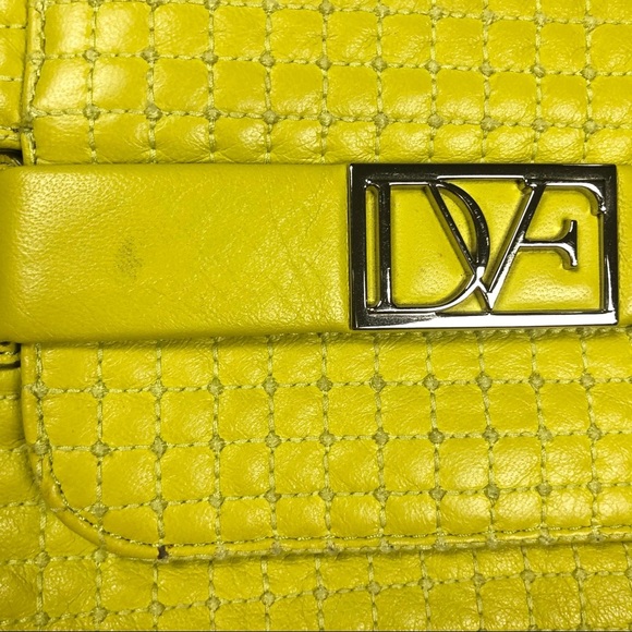 Authentic! Diane Von Furstenberg Mimosa Quilted Clutch/Shoulder Bag - Picture 12 of 14